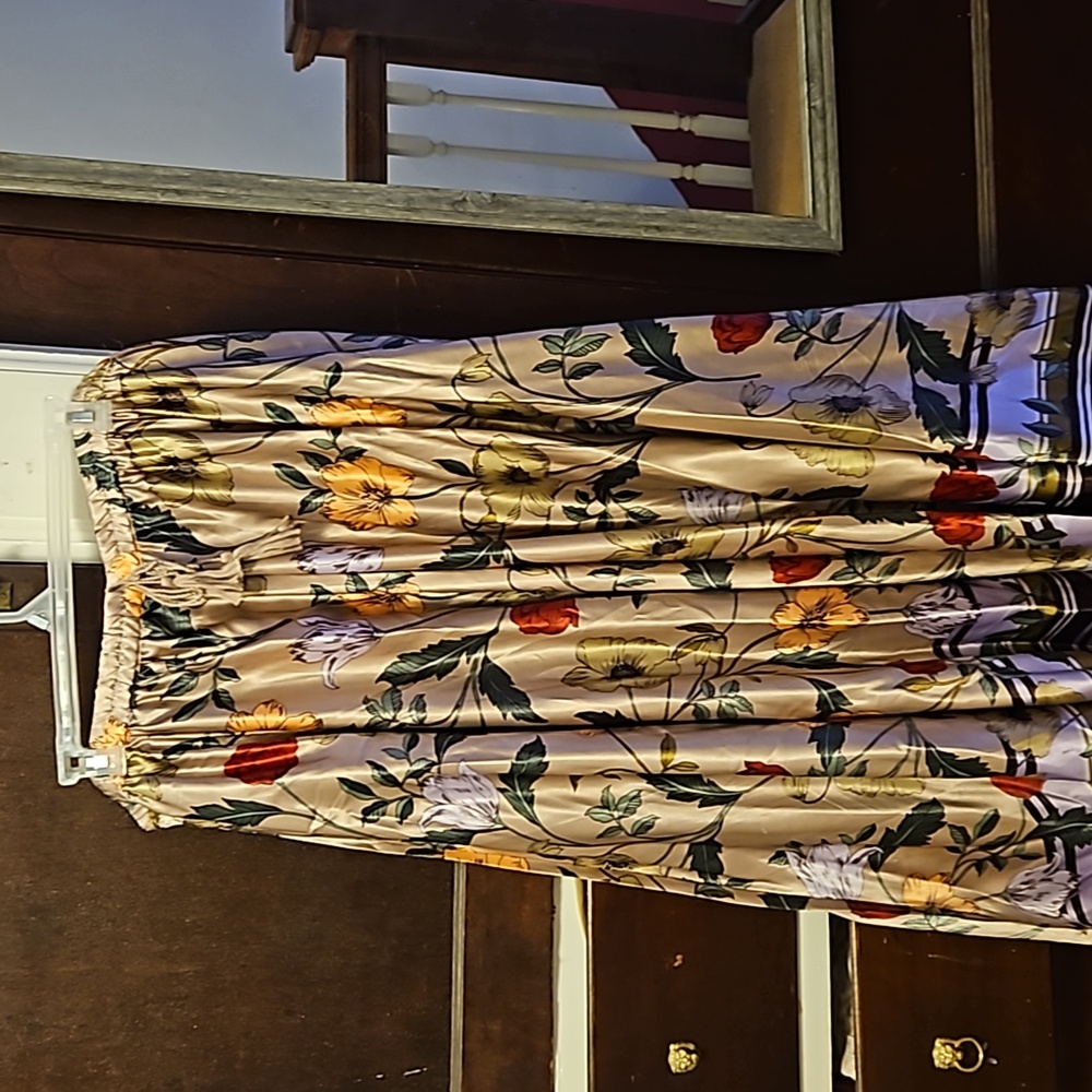 Long patterned Plus size full skirt Ashley Stewart